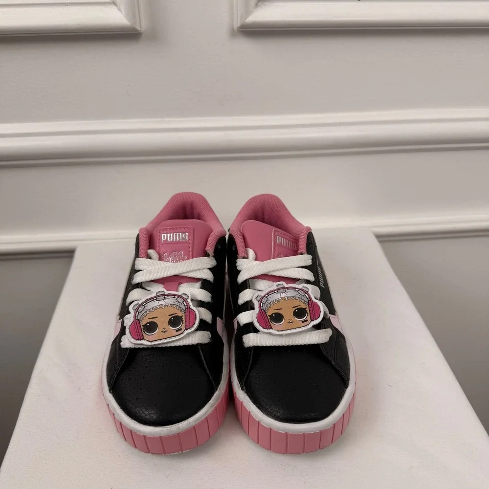 Puma Cali Star Beats PS LOL Surprise Black Pink Silver Sneakers 385082 01 12C